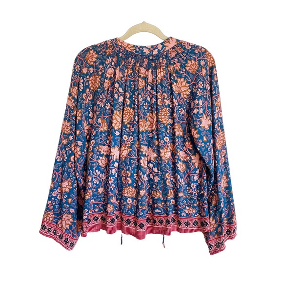 NAT BY NATALIE MARTIN NAVY FLORAL LIZZY TOP - Picture 6 of 7